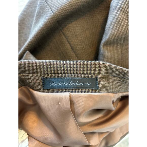 Lauren Ralph Lauren | Brown 100% Wool Mens Single Breasted Blazer | 44L - Picture 11 of 13